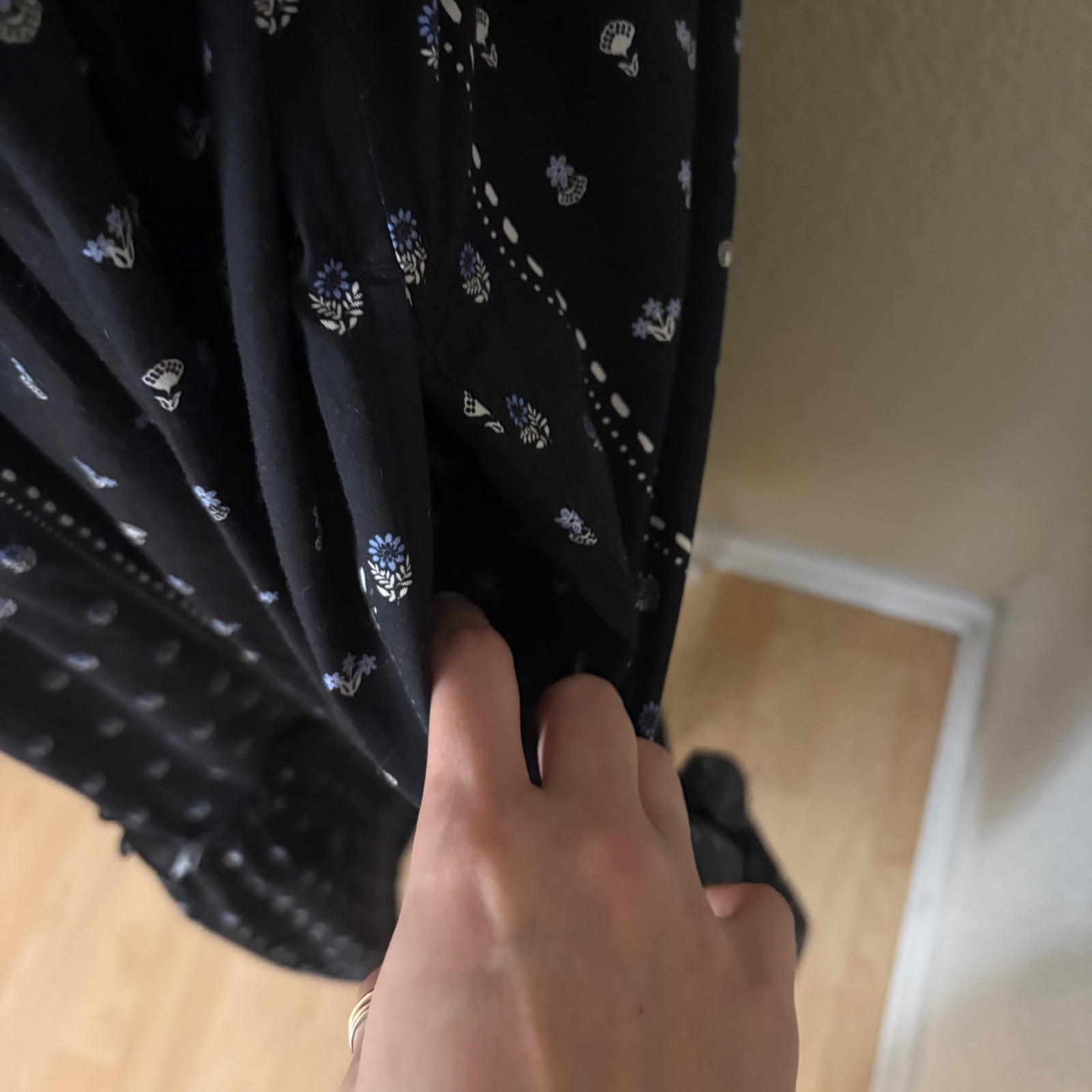 Hunter Bell Palmer Dress In The Welsh Border Print Navy Size Xs — image 4 of 8